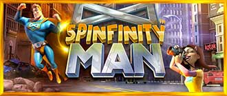 Cuando el crimen se toma la ciudad SPINFINITY MAN llega al rescate, con la ayuda de los símbolos salvajes, un gran arsenal de super poderes y un enemigo único el malvado sr X.